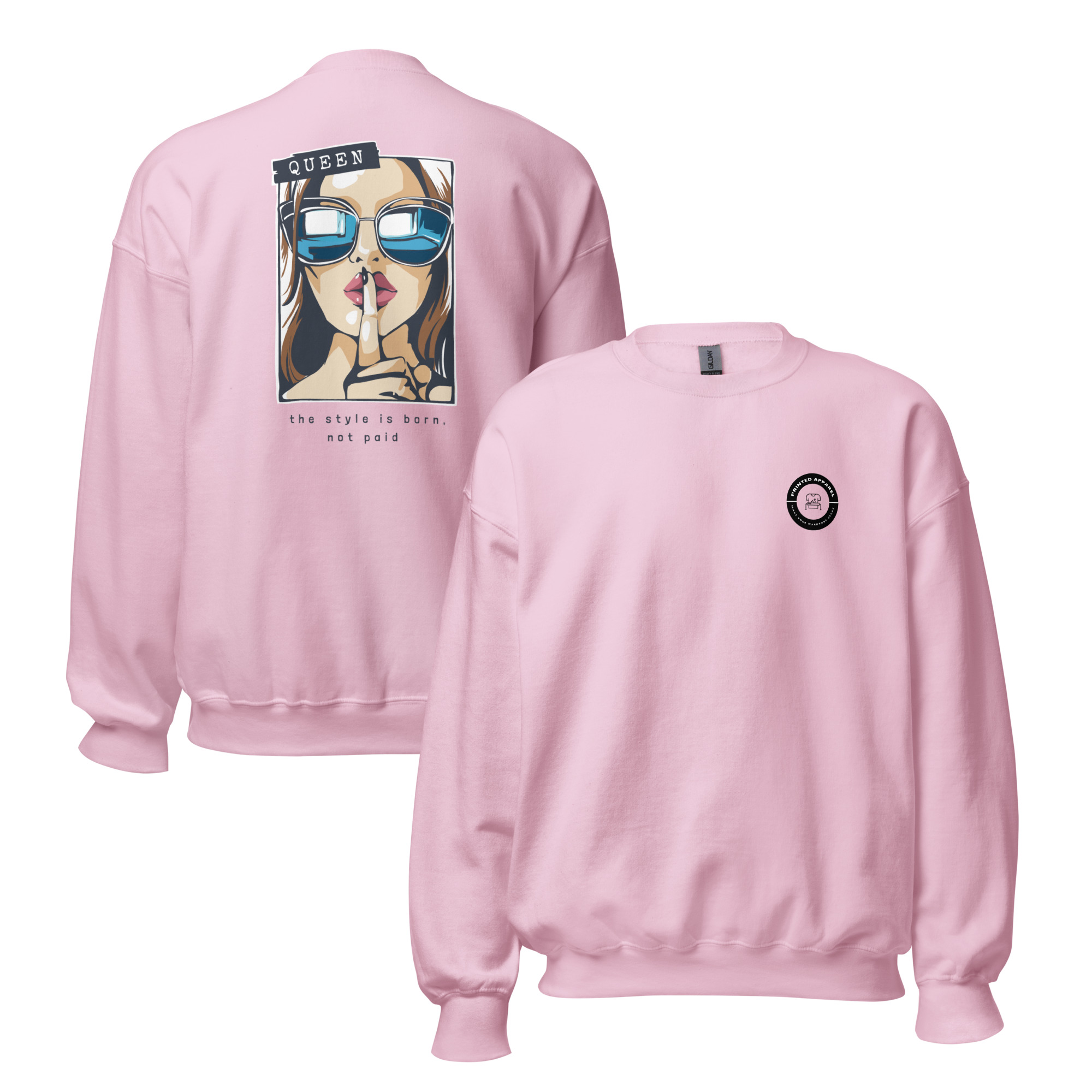 unisex-crew-neck-sweatshirt-light-pink-front-and-back-6824e5c53d2d2.jpg Unisex Sweatshirt - Image 1