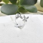 Sterling Silver Adjustable Butterfly Ring - Image 2