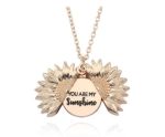 Sunflower Double Lettering Necklace - Image 5