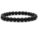 Classic Black Matte Green Malachite Bracelets Suitable Women Men Elastic Strand Jewelry - Image 10