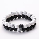 Classic Black Matte Green Malachite Bracelets Suitable Women Men Elastic Strand Jewelry - Image 3