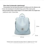 The New Seasonal Series Of Shoulder Bags Haze Blue New Fashion Leisure Ladies Backpack Large Capacity - Image 8