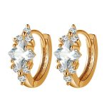 European And American Personalized Square Zircon Earrings - Image 4