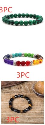 Classic Black Matte Green Malachite Bracelets Suitable Women Men Elastic Strand Jewelry - Image 9