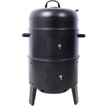 Charcoal Smoked Grill, Outdoor Cooking, 16 Inch Vertical Smoker Portable Grill Suitable For Camping, Black - Image 9