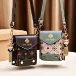 Small Crossbody Phone Bag Travel Crossbody Cellphone Wallet Bag Shoulder Bag Coffee - Image 2