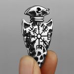 Asgard Crafted Handcrafted Stainless Steel Nordic Spear Head Pendant With Helm Of Terror - Image 3