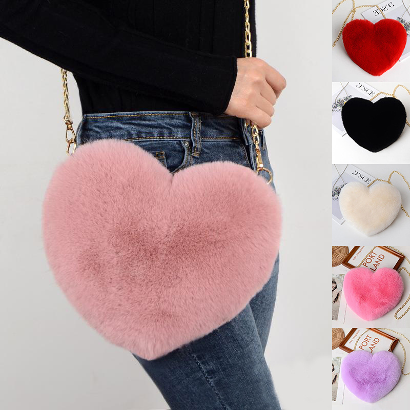 3269ea7d-f10a-4501-843e-34699f5d0578.jpg Love Bags For Women Plush Chain Shoulder Bags Valentine's Day Party Bag - Image 1
