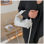 Women's New Shoulder Bag Fairy Student Underarm Bag Women's Pleated Handbag - Image 7