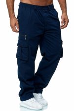 Men's Casual Multi-pocket Loose Straight Cargo Pants - Image 6