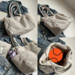 Simple Corduroy Commuter Shoulder Bag Female New Large Capacity Student Commuting To Class Messenger Bag Texture Female Bag - Image 9