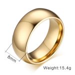 Glossy Plain Circle Tungsten Steel Couple Rings For Men And Women - Image 6