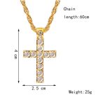 Cross Pendant Necklaces For Women Men Punk Hiphop Rope Chain On Neck Rapper Jewelry - Image 2