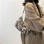 Leopard Pattern Plush Bag Personality Diagonal Women Bag Chain Bag Bag Shoulder - Image 2