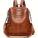 Purse For Women Fashion Faux Leather Convertible Shoulder Handbag Travel Bag Satchel Rucksack Ladies Bag - Image 8