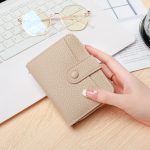 Women's Lychee Pattern Organ Short Wallet - Image 8