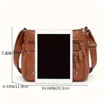 Women Shoulder Bag Large Capacity Washed Leather Messenger Bags Multi Zipper - Image 2