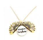 Sunflower Double Lettering Necklace - Image 6