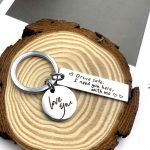 Creative Safe Driving Stainless Steel Lettering Keychain - Image 3