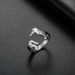 Titanium Steel Ornament Sausage Dog  Adjustable Ring - Image 10
