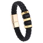 Multi-layer Leather Woven Bracelet Wrist Ring - Image 4