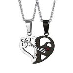 Pendant Love Necklace Set Lover Valentine Gifts Stainless Steel Chain Necklace - Image 2