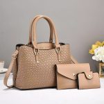 Woven Texture Three-piece Set Large Capacity One Shoulder Combination Bags - Image 3