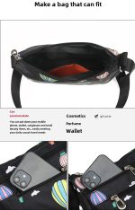 New Fashion Middle-Aged & Elderly Women's Casual Nylon Oxford Crossbody Bag, Multi-Functional Shoulder Bag For Mom - Image 7