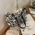 Leopard Pattern Plush Bag Personality Diagonal Women Bag Chain Bag Bag Shoulder - Image 4