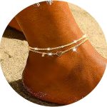 Fashion Heart-shaped Zircon Anklet Women's Waterproof Simple Heart-shaped - Image 5