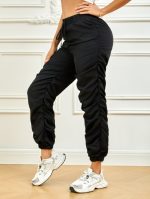 Ladies' Solid Color Ankle Drawstring Details, Casual And Elegant Style Pants - Image 4