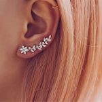European And American Style Internet Celebrity Earring With Same Kind Full Diamond Flower Earrings For Women - Image 2