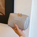Classic Style Woven Pattern Cosmetic Bag - Image 6