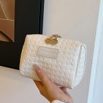 Classic Style Woven Pattern Cosmetic Bag - Image 5