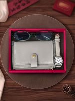 Vintage Women's Quartz Watch With Wallet Glasses Gift Set Box - Image 4