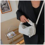 Women's New Shoulder Bag Fairy Student Underarm Bag Women's Pleated Handbag - Image 4
