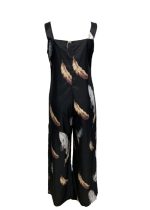 Women's Feather Printed Fashionable Casual Jumpsuit - Image 2
