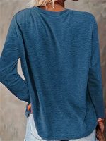 Women's Printed Long Sleeve Hoodless Sweatshirt - Image 3