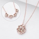 Retro Magnetic Folding Heart Shaped Four Leaf Clover Pendant Necklace Women Love Clavicle Chain Gifts Openable Choker Jewelry - Image 5