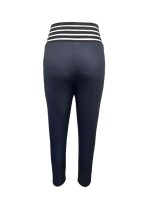Ladies' Fashionable Casual Wear Woven Ribbon Hollow High Waisted Pencil Pants Solid Color Cropped Pants - Image 3