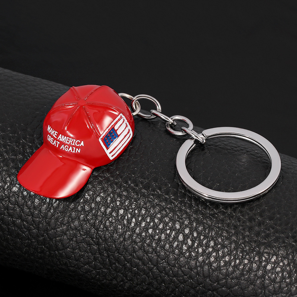 ca4f1ee3-c6e9-4c2b-b124-9de25d7be9be.jpg Men's Red Hat Hip Hop Keychain - Image 1