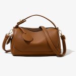 Crossbody Soft Leather Large Capacity Pillow Bag Women's Portable Shoulder Bag - Image 2