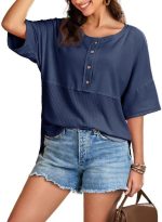 Women's Waffle Knit Top Fashion - Image 7