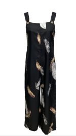 Women's Feather Printed Fashionable Casual Jumpsuit - Image 3