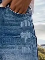 Women's High-Waisted Stretch Skinny Flare Jeans - Vintage Street Style, Distressed Denim With Button And Zipper Fly Closure - Comfortable Blend Casual Pants For Casual Attire - Image 3