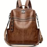 Purse For Women Fashion Faux Leather Convertible Shoulder Handbag Travel Bag Satchel Rucksack Ladies Bag - Image 7