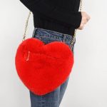 Love Bags For Women Plush Chain Shoulder Bags Valentine's Day Party Bag - Image 2
