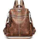 Purse For Women Fashion Faux Leather Convertible Shoulder Handbag Travel Bag Satchel Rucksack Ladies Bag - Image 4