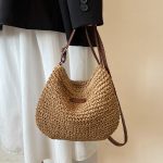 Niche Design Vacation Straw Tote Bag - Image 4