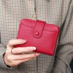 Women's Lychee Pattern Organ Short Wallet - Image 7